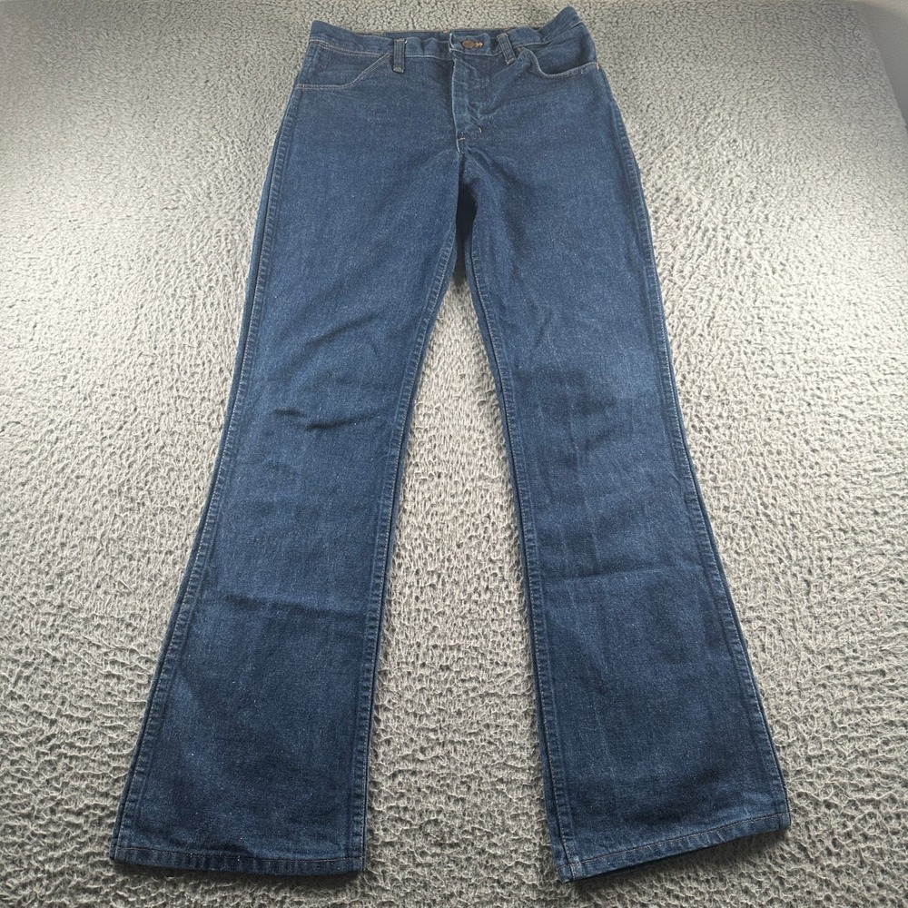 Vintage 70's Maverick Jeans‎ Mens 29x32 Bootcut SCOVILL Dark Blue Made in USA